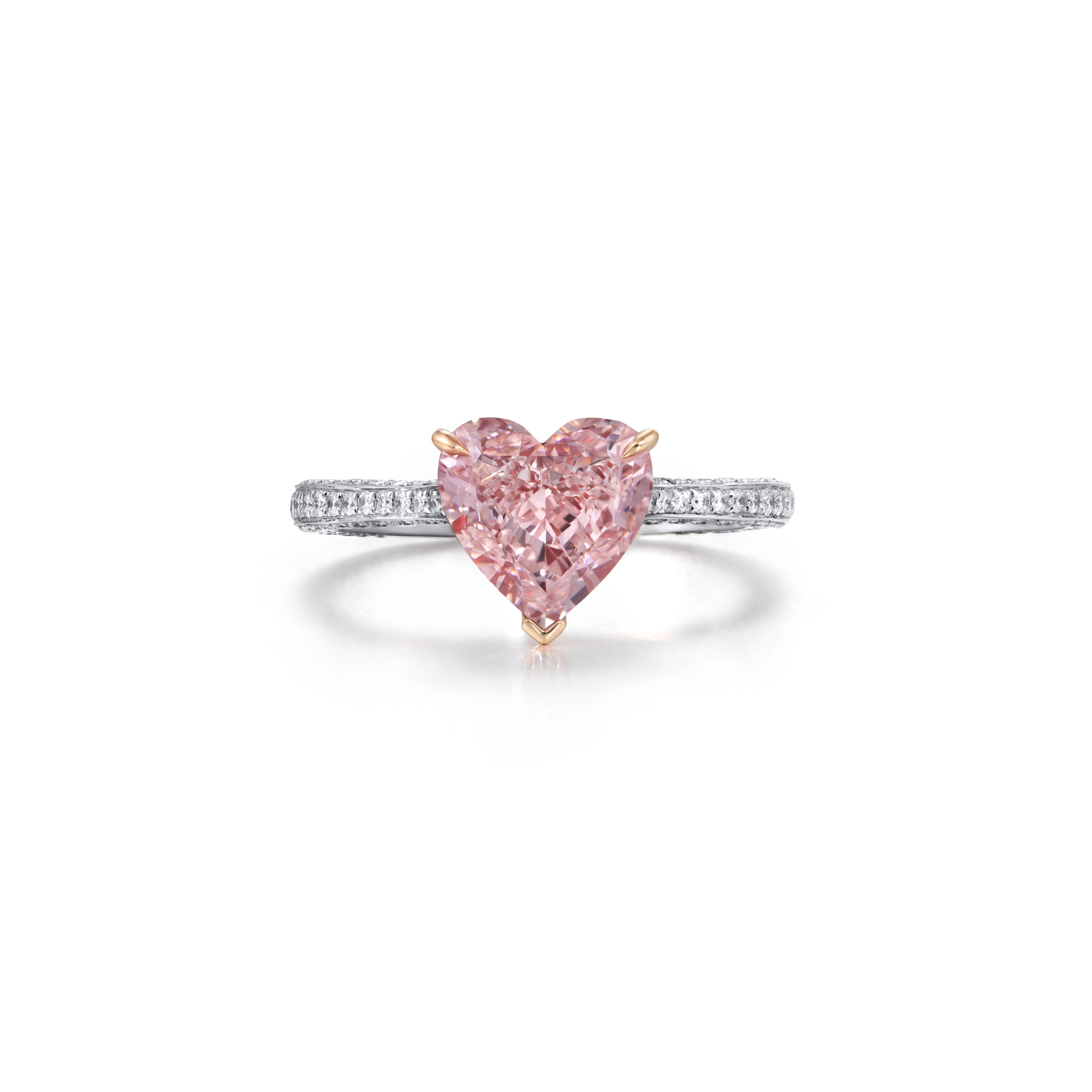 2ct Pink Heart Shape Ring