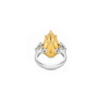 12ct Pear Shape Yellow Diamond Ring - Image 3