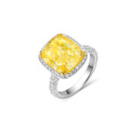 10ct Fancy Light Yellow Diamond Ring - Image 2