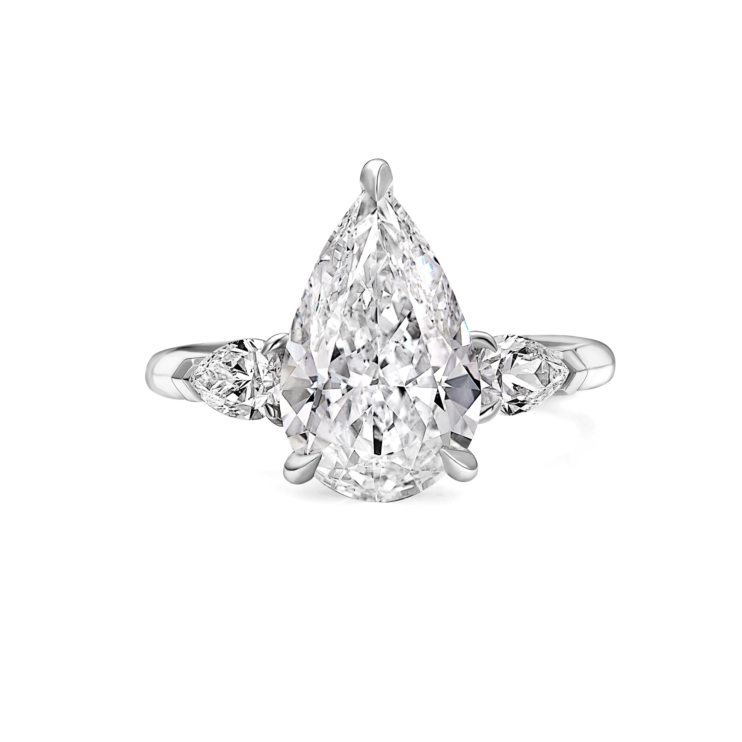 戒指8- 3ct Pear Shape Engagement Ring - Image 1