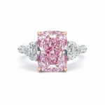 5.17ct Elongated Cushion Pink Diamond Ring