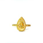 3ct Yellow Pear-Shaped Ring