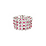 Elegant Ruby & Diamond Bracelet