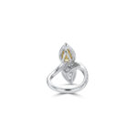 2ct Each Duo-Color Pear Shape Diamond Ring - Image 2