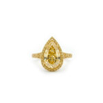 3ct Yellow Pear-Shaped Ring