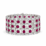 Elegant Ruby & Diamond Bracelet