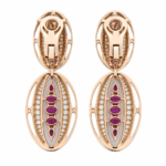 7.24ct Pink Sapphire Diamond Earrings - Image 2