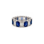 5.5ct Sapphire and 5ct Diamond Ring