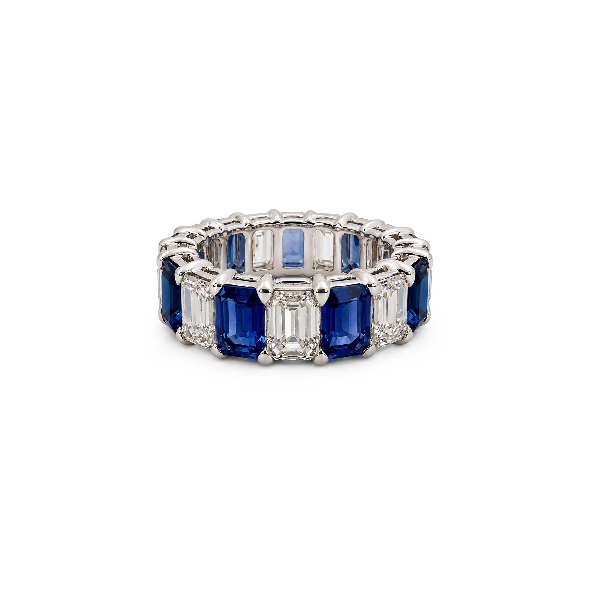 1-21 5.5ct Sapphire and 5ct Diamond Ring - Image 1