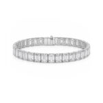 32.57ct Emerald Diamond Tennis Bracelet