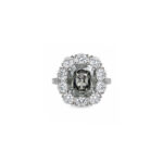 3.01ct Fancy Dark Grey Diamond Ring