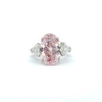 7.18ct Oval Fancy Pink Diamond Ring