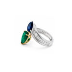 3.30ct Sapphire & 2.43ct Emerald Diamond Ring - Image 2