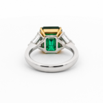 4.86 Zambian Emerald Three-Stone Ring - Image 2