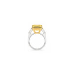10.03ct Asscher Cut Fancy Yellow Ring - Image 2