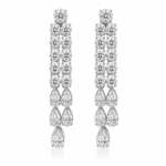 12.71ct White Diamond Drop Earrings