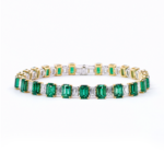 13.26ct Emerald and Diamond Tennis Bracelet