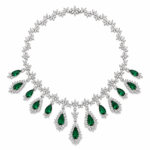 41.27ct Emerald and Diamond Necklace