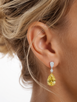 8.88ct Each Fancy Light Yellow Earrings - Image 2