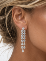 12.71ct White Diamond Drop Earrings - Image 2