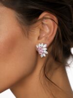 2ct Each Light Pink Cushion Cut Earrings - Image 2