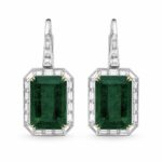 22.82ct & 19.68ct Emerald and Diamond Drop Earrings