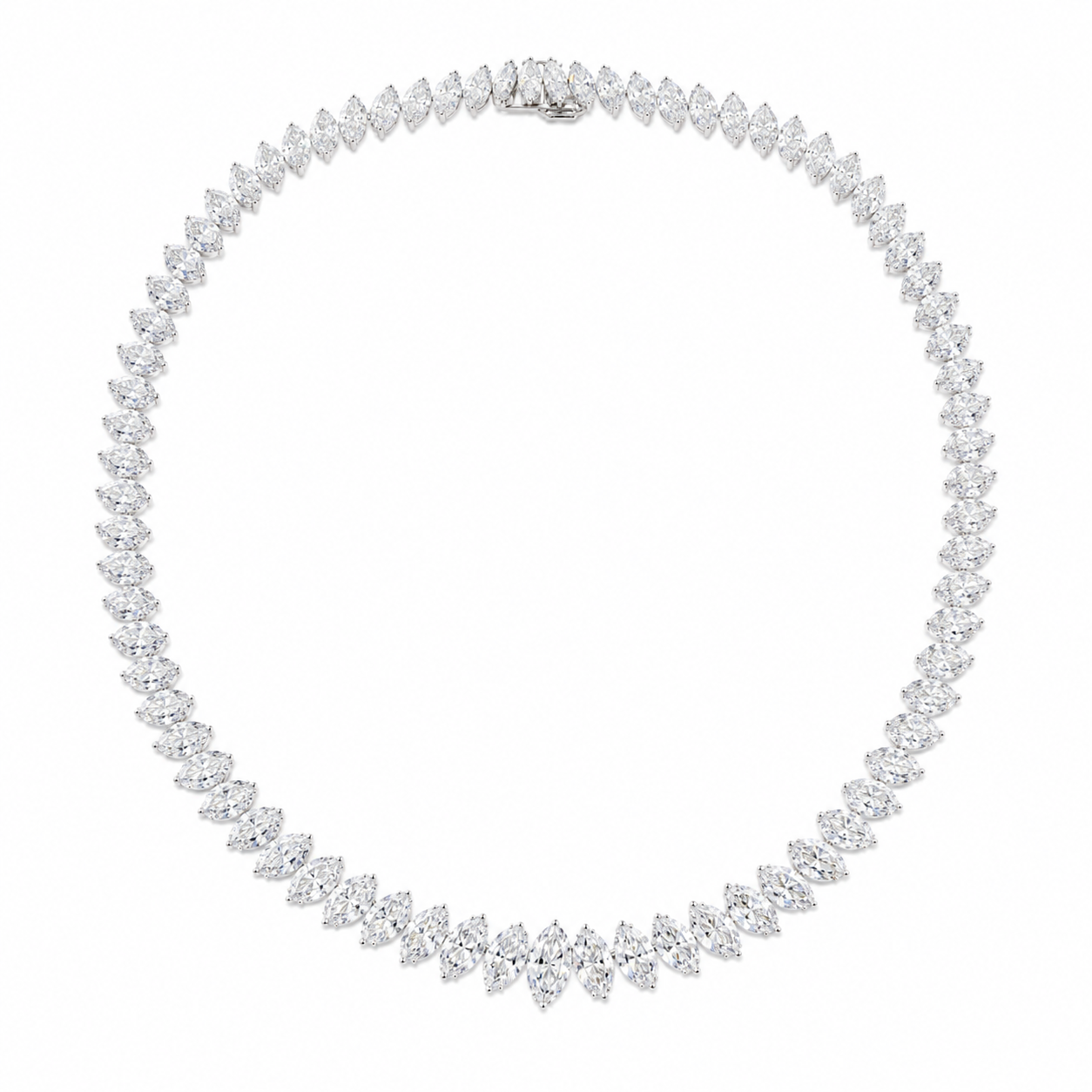 92C3B6F2-4288-4E79-929A-46677F875059 37.18ct Marquis Diamond Necklace - Image 1