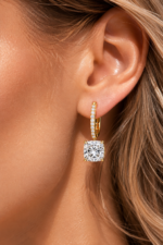 4.05ct x 4.03ct White Diamond Drop Earrings - Image 2