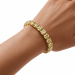 45.45ct Light Yellow Radiant Cut Diamond Bracelet - Image 3