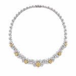 26.67ct Yellow and White Diamond Necklace