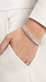 32.57ct Emerald Diamond Tennis Bracelet - Image 3