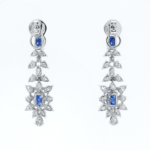 3.54ct x 2.05ct Sapphire and Diamond Earrings - Image 2