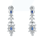 3.54ct x 2.05ct Sapphire and Diamond Earrings - Image 2
