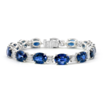 31.41ct Sapphire and Diamond Tennis Bracelet