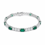 9.54ct Emerald and 6.52ct Diamond Bracelet