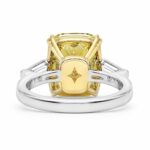 11.10ct Fancy Yellow Cushion Cut Diamond Ring - Image 4