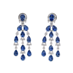 23.43ct Pear Cut Sapphire Chandelier Earrings