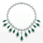 41.27ct Emerald and Diamond Necklace