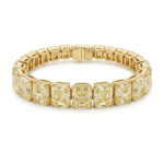 45.45ct Light Yellow Radiant Cut Diamond Bracelet