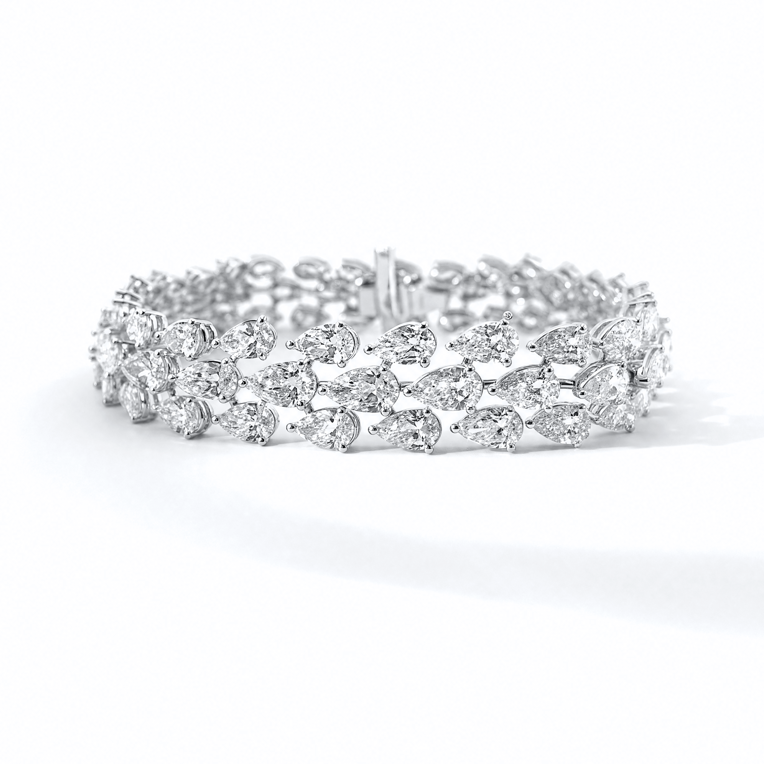 PS 1 17.46ct Multi-Row Pear Diamond Bracelet - Image 1