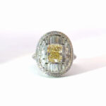 2.02ct Yellow Diamond Cocktail Ring in White Gold