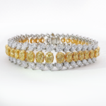 11.42ct White Diamond and 15.26ct Yellow Diamond Bracelet