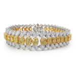 11.42ct White Diamond and 15.26ct Yellow Diamond Bracelet