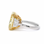14.58ct Fancy Yellow Elongated Cushion Ring - Image 2