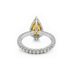 5.02ct Fancy Deep Brownish Yellow Diamond Pave Ring - Image 2