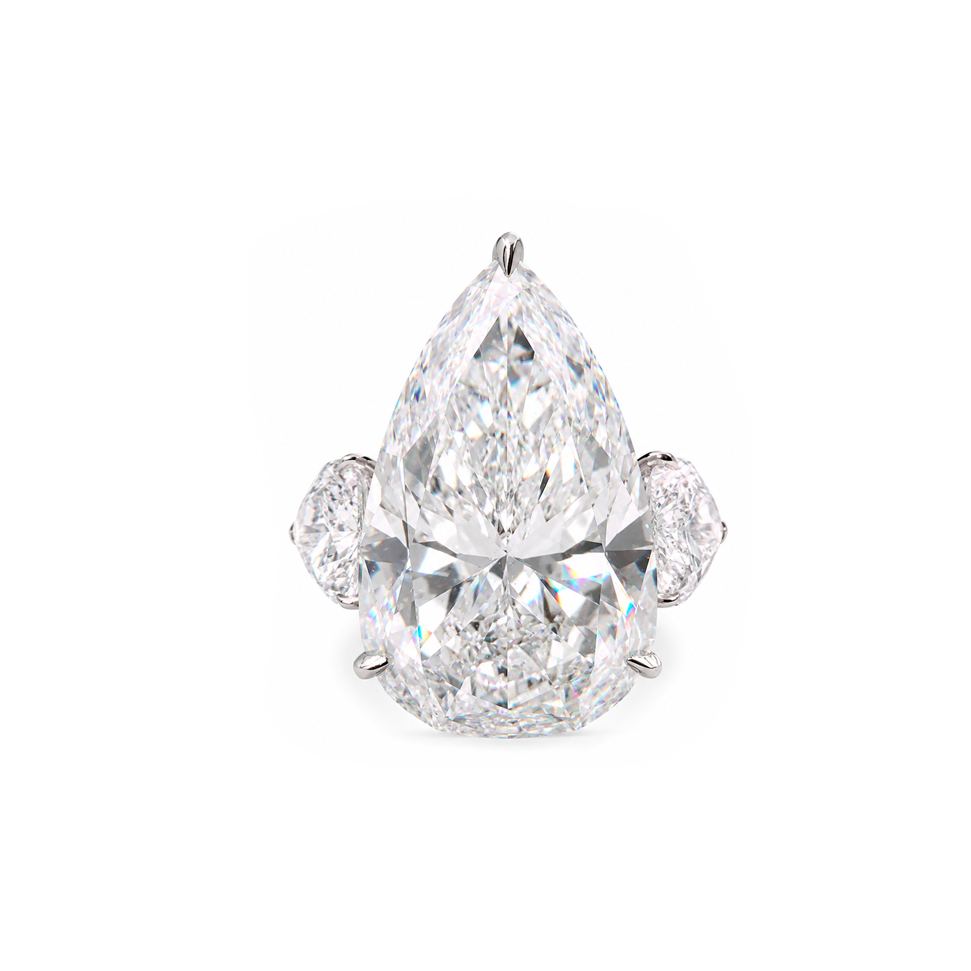 4-4 8.90ct Pear Shape Diamond Ring - Image 1