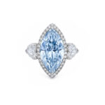 5.17ct Fancy Light Blue Marquise Diamond Ring