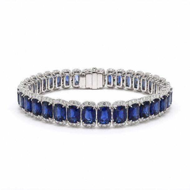 32.16ct Sapphire and 2.63ct Diamond Bracelet