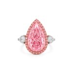 5.64ct Pear Shape Fancy Light Pink Ring