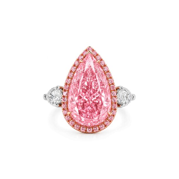 5.64ct Pear Shape Fancy Light Pink Ring